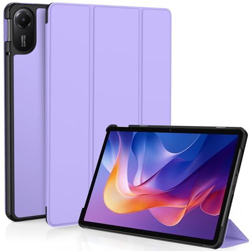 EasyAcc Funda Compatible con Xiaomi Redmi Pad 2, Fundas de Tablet Trasera Transparente Ultrafina, Morado