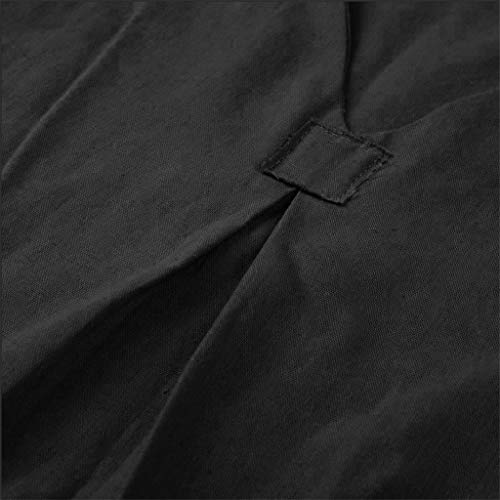 Esquirla Womens 3/4 Manga Blusa V Pescoço Oversize Casual Blusa Camisa Topos Preto S - S