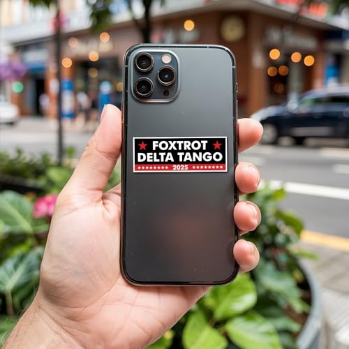 Image of (Pack of 3) Subtle Foxtrot Delta Tango 2025 FDT Anti Not My President Liberal Feminist Political Vinyl Stickers for Water Bottles Laptop Bumper Window Car 5 Inches