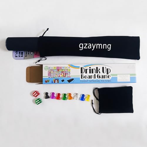 gzaymng Drinking Board Games for Adults, Rubber Mat Drinking Board Game, Funny Party Drinking Games for Game Night, Birthday, Family Play or Any Occasion, Age 21+, 2-8 Players