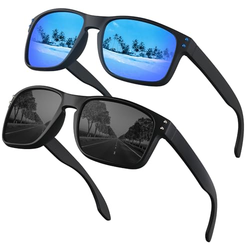Lunettes De Soleil Polarisées Homme Femme - Protection UV400, Monture Léger - Conduite, Pêche, Sport