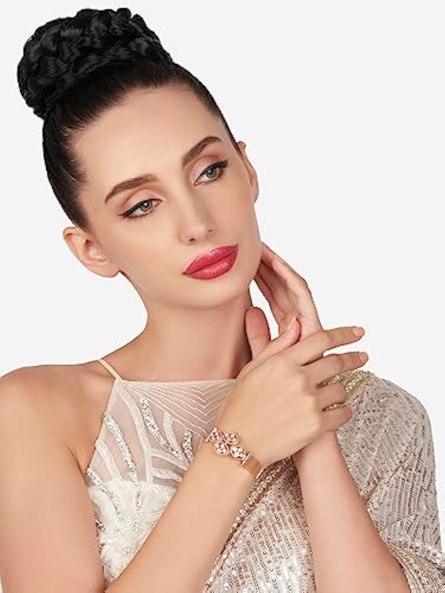 Sparkling CZ Brass Bangle Kada Bracelet