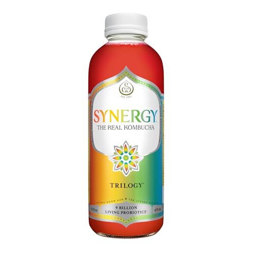 SYNERGY The Real Kombucha Trilogy Kombucha - 16 fl oz Bottle - Raw Probiotic Drink for Gut Health and Immune Support