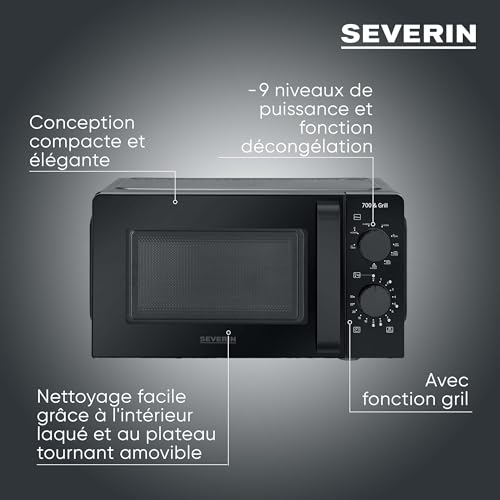 Four Micro ondes SEVERIN MW 9182 avec Gril et Minuteur - vue 8