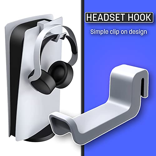 Adz 3 In 1 Game Console Organizer, Ps5 Accessories Set -12 Disc Universal Game Storage Tower, Dualsense Ps5 Controller Charger And Headphone Hook For Ps5 #TOP3