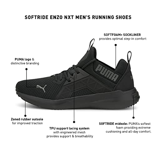 Foto von PUMA Herren SOFTRIDE Enzo NXT Laufschuhe 42Black Castlerock Gray ┃Sportschuhe für Herren