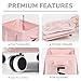 CHICVITA Slim Laundry Hamper with Wheels 75L, Collapsible Rolling Laundry Basket for Living Room, Pink Laundry Hamper for College Dorm