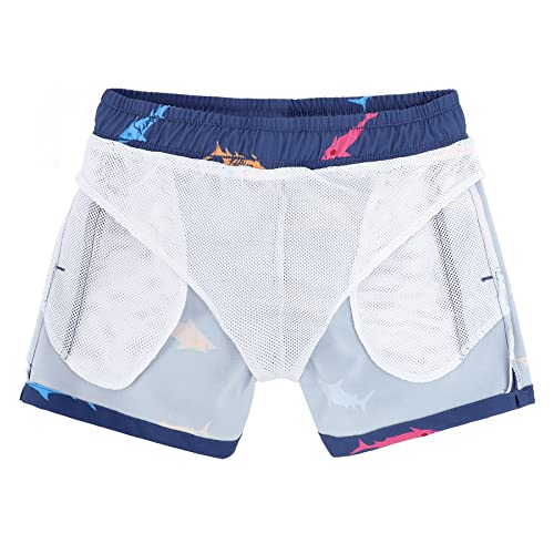 Boys Swim Trunks Toddler Swim Shorts Little Boy Bathing Suit Kids Swim Suit Youth Swimming Trunks Swimwear Infant Beach Board Shorts Adjustable Waist Blue Shark 3T #TOP2