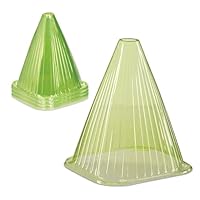 Relaxdays Pflanzenhut Schnecken, 32er Set, Schneckenschutz, Frostschutz, HxBxT: 22 x 19 x 19 cm, PVC Pflanzhüte, grün