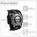 Imagen de JewelryWe Reloj Calavera Steampunk Hombre: Reloj de Pulsera de Cuarzo Analógico Moteros Redondo Vintage para Caballero Correas de Cuero Ancha