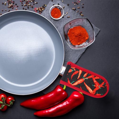 Funda para mango de olla antiescaldaduras de algodón resistente al calor en cocina 7