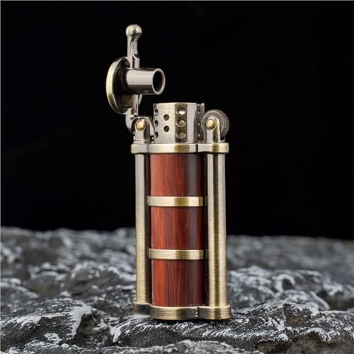 Encendedor de queroseno de metal con llama suave y combustible recargable 6