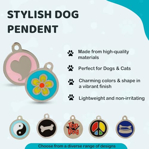 BWM Custom Engraved Pet ID Tag – Personalized Dog & Cat Tag | Laser Engraved with Free Custom Text | Strong Steel Split Ring, Various Designs & Sizes - Red Paw, Small - Image 2