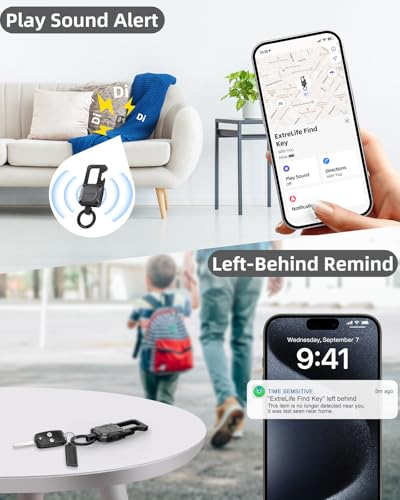 Image of ExtreLife Keychain, Works with Apple Find My, Bottle Opener, Carabiner Car Key Chains with Gps Tracker