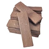 Jusmioke 20 Pcs Brown Thin Wall Brick Veneers, 2.4in x 7.9in for Kitchen Backsplash, Fireplace, Living Room, Interior and Exterior Wall Decoration (3.5 sq.ft) (20)