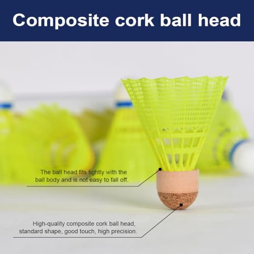 Flintronic 6 Pcs Nylon Shuttlecocks, Resistant Badminton Shuttlecocks, Professional Shuttlecocks for Beginner or Indoor and Outdoor Sports, Tough Badminton Ball for Fitness and Entertainment - Image 4