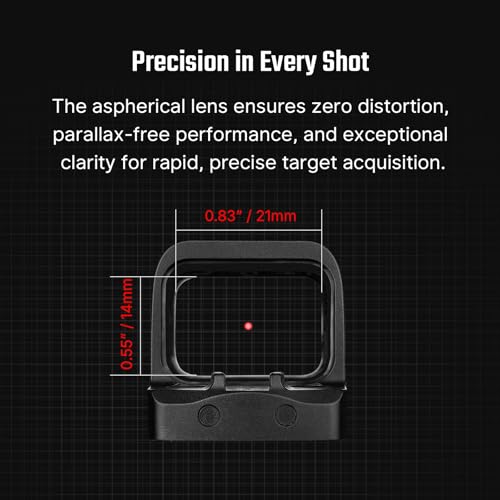 Image of OSIGHT SE Enclosed Micro Red Dot Sight, 2 MOA Dot & 32 MOA Circle or 6 MOA Dot, Red & Green Reticle Options, RMSc /K Footprint Compatible, Compact Reflex Sight for Concealed Carry