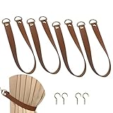 PU Leather Curtain Tiebacks Straps, Leather Curtain Rod Holder Window Treatment Holdbacks Vintage Un