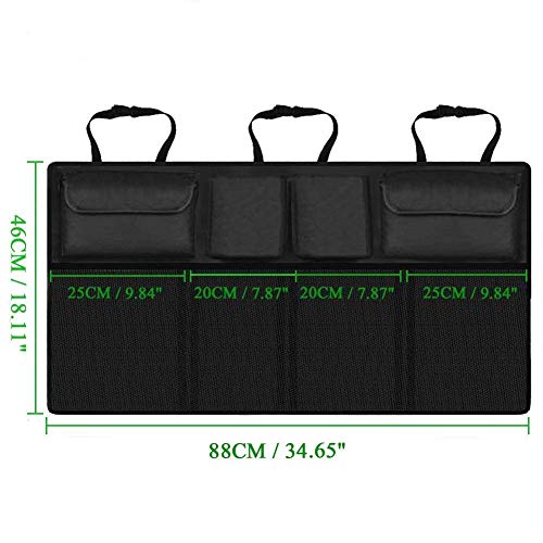 Back Seat Trunk Organizer,Space Saving Car Trunk Storage Organizer With Lid Keep Your Trunk Clean And Tidy 8 Large Pockets Car Organizer For Kids,Travel Big Ant (34 X 18 Inch) #TOP1