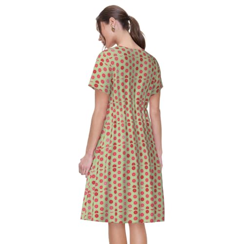 Robe décontractée pour le bureau et les vacances à imprimé pastèque - 5