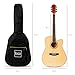Best Choice Products 41in Beginner Acoustic Guitar Full Size All Wood Cutaway Guitar Starter Set w/Case, Strap, Capo, Strings, Picks - Natural