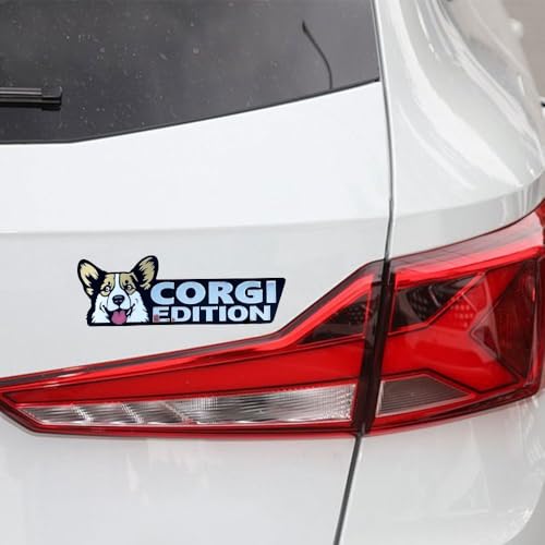 Image of Dog Edition Car Badges Laser Cutting Car Vehicle Emblem,3D Car Badge Automotive Decals Stickers Funy Animal Decor Car Accessories Gifts for Car Truck Rv Boat Exterior Decoration (Corgi)