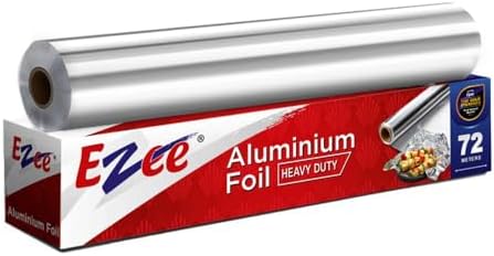 Ezee Silver Aluminium Foil 72 Meters 14 Microns | Parchment & Wrapping Paper | Perfect for Cooking, Baking, Packing and Serving Foods