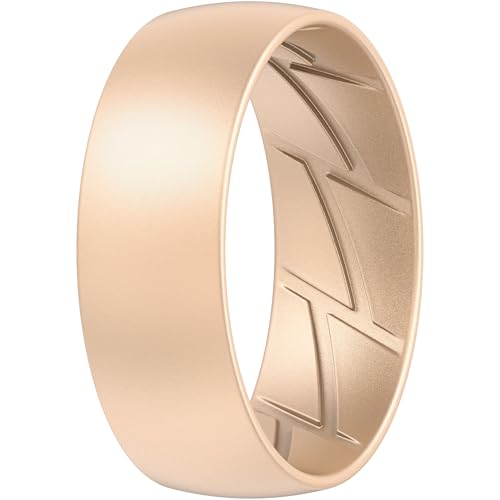 Image of ThunderFit Silicone Rings for Him and Her, Rubber Engagement Bands Unisex - 1 /4 /5 /7 /8 Variety Multipack