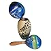 Coconut Maracas Shaker Rattles Hand Painted Percussion Instruments Set of 2 (Dolphin Painted)