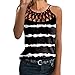 Sexy Tank Top Crop Tops Drucken Slim fit Damen Sexy Tank Top ärmellose T Shirt Vest Tshirt Damen Kurzarm Camisole Oberteile Basic Shirt Blusentop Strick Weste Top Sommer Oberteile Damen Tunika