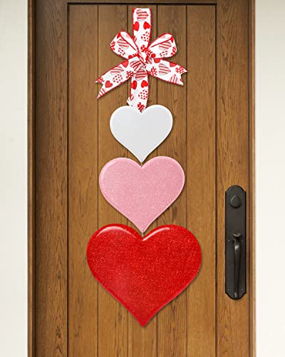 Xylolfsty Valentine's Day Door Hanger Metal Heart Door Decor Wall