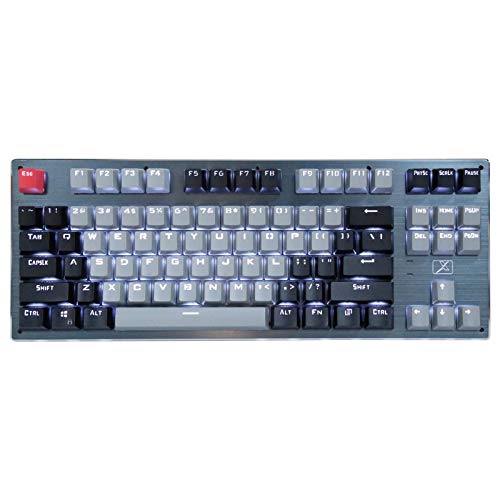 Teclado mecánico Bluetooth, Tableta, PC, teléfono, Juego de Teclas, Teclado, 87 Teclas para Windows2000, XP, Vista, para Win7, 8, 10(Negro)