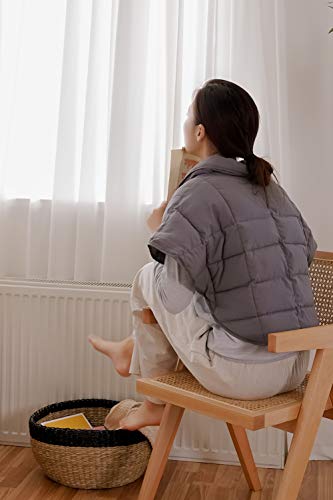 mianshe あったか 肩あて 軽量 洗える 男女兼用 フリーサイズ グレー の商品画像 1