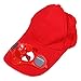 Cabilock Ventilator Mütze Solor Ventilator Kappe Kinder Sonnenhut mit Lüfter Sonnenschutz Sport Kappe Outdoor Baseball Hut Joggen Fahrrad Tennis Camping Kopfbedeckung Rot