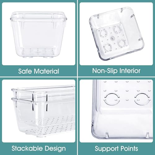 Image of WOWBOX Drawer Organizer Set, Multi Sizes Desk Drawer Divider Organizers and Storage Bins for Makeup, Jewelry, Gadgets for Kitchen, Bedroom, Bathroom, Office (Clear, 30 pcs Set)