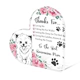 Tian Zhun Pomeranian Gifts for Women Thank You Pomeranian Mom Gifts for Women Dog Lover Rose Acrylic Heart Plaques Appreciation Gift for Mothers Day Christmas Birthday