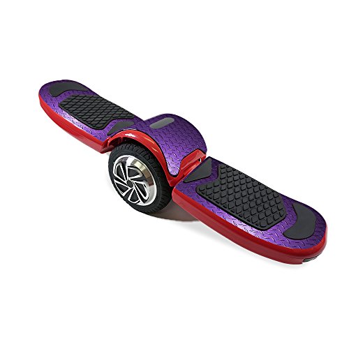 MightySkins Skin Compatible with LTXtreme Free-Style Hoverboard - Purple Diamond Plate | Protective, Durable, and Unique Vinyl wrap Cover | Easy to Apply, Remove, and Change Styles | Made in The USA