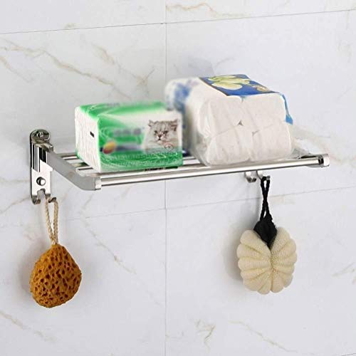Preisvergleich Produktbild AINIYF Badezimmer Regal Edelstahl-Badezimmer Handtuchwärmer Regal Mit Multi-Handtuchhalter, Faltbare Doppel Wand- Mit HooksTowel Haltern Schienen 15.7~31.5 Zoll (Size : 70cm)