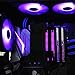 immagine 1EZDIY-FAB 120mm Computer Case Fan,Scheda Madre Aura SYNC Fan,Alto Flusso d'Aria,velocità Regolabile,Indirizzabile Fan RGB per 10 Porte Fan Hub e Telecomando-5 Pack