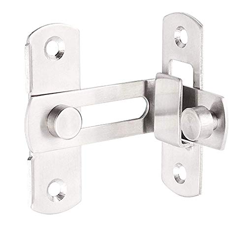 Door Hasp Latch 4 Inch,90 Degree Stainless Steel Safety Home Anti Theft Guard Bolts Action Hardware Sliding Lock Right Angle #TOP1