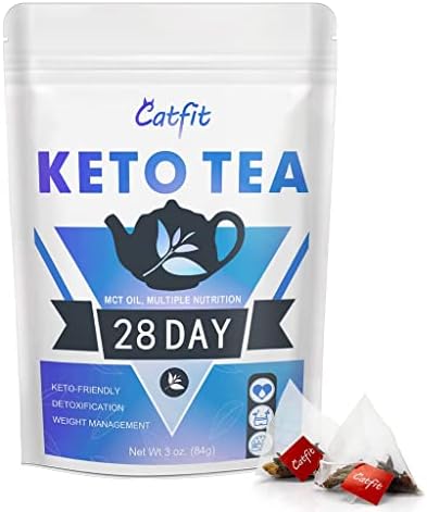 Catfit Keto Detox Tea for Belly Fat and Colon Cleanse - All Natural Detox and Cleanse, Supports A Healthy Weight, Helps Reduce Bloating, Natural Energy, Supports Immune System, Vegan, 28 Day