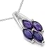 Produktbild Silvancé - Damenschmuck Collier - 925 Silber, rhodiniert - echter Edelstein: Amethyst - Länge: 45cm - P458A