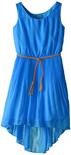 Amy Byer Big Girls' Chiffon High Low Dress with Belt