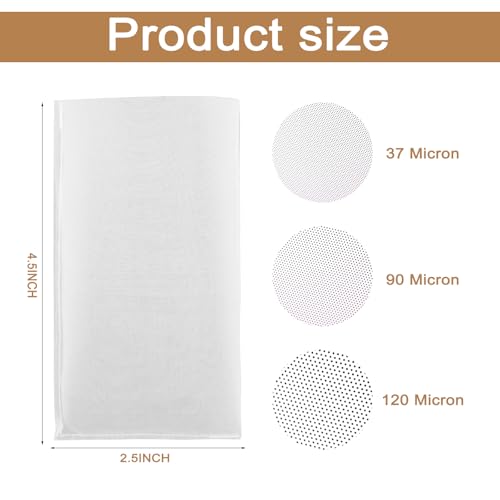 37 Micron Food Grade Nylon Tea Filter Bags 2.5"x4.5" for Pressable Rosin - 40 Pack for Filtering Tea - Image 2