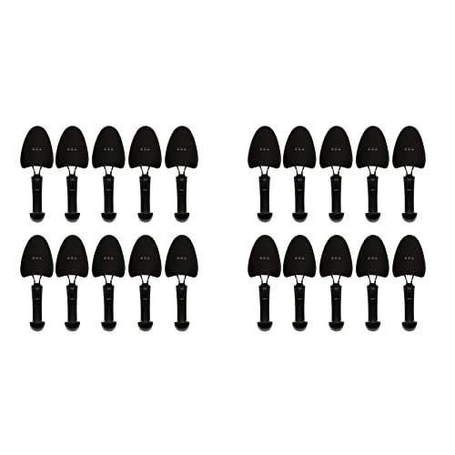 BUAGOUWZ 10 Pares Horma de Zapato para Hombre de Longitud Ajustable de Plastico Ensanchador Organizador Sostenedor de Bota (Negro)