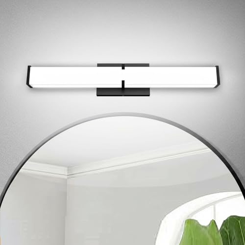 NOVELUX 16 Inch LED Bathroom Lighting Fixtures Over Mirror, Modern Black Vanity Lights for Bathroom...