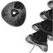 Czech Glass Beads Three Petal Flower 12mm Opaque Jet Black (12)