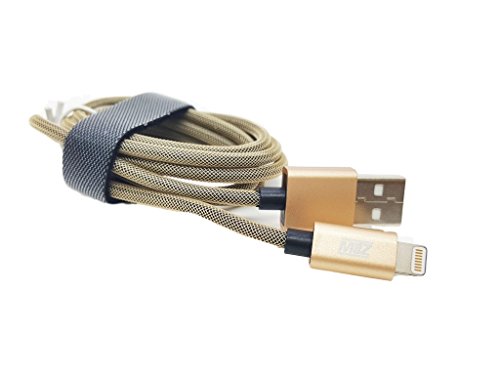 Mitz MFI Lightning iPhone iPad Charge Sync Data Cable 2M Gold