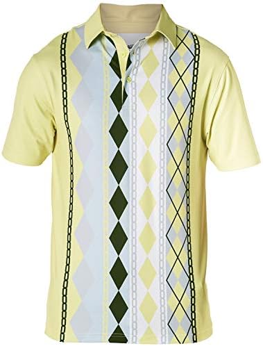 Royal & Awesome Retro Fun Golf Shirts for Men, Colorful Mens Golf Shirt, Crazy Golf Shirts for Men, Funny Golf Polos for Men, Loud Golf Shirts for Men