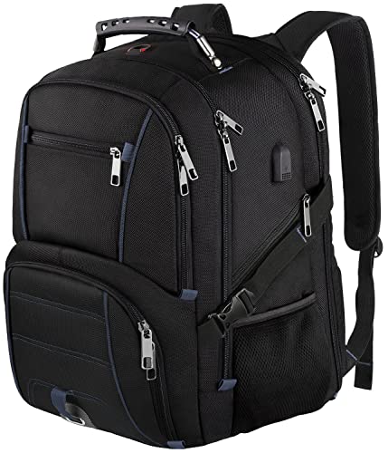 LTINVECK Travel Laptop Backpack,Extra Large Backpack for Men with USB Charging Port,Big 17 Inch Computer bag Tech Backpack